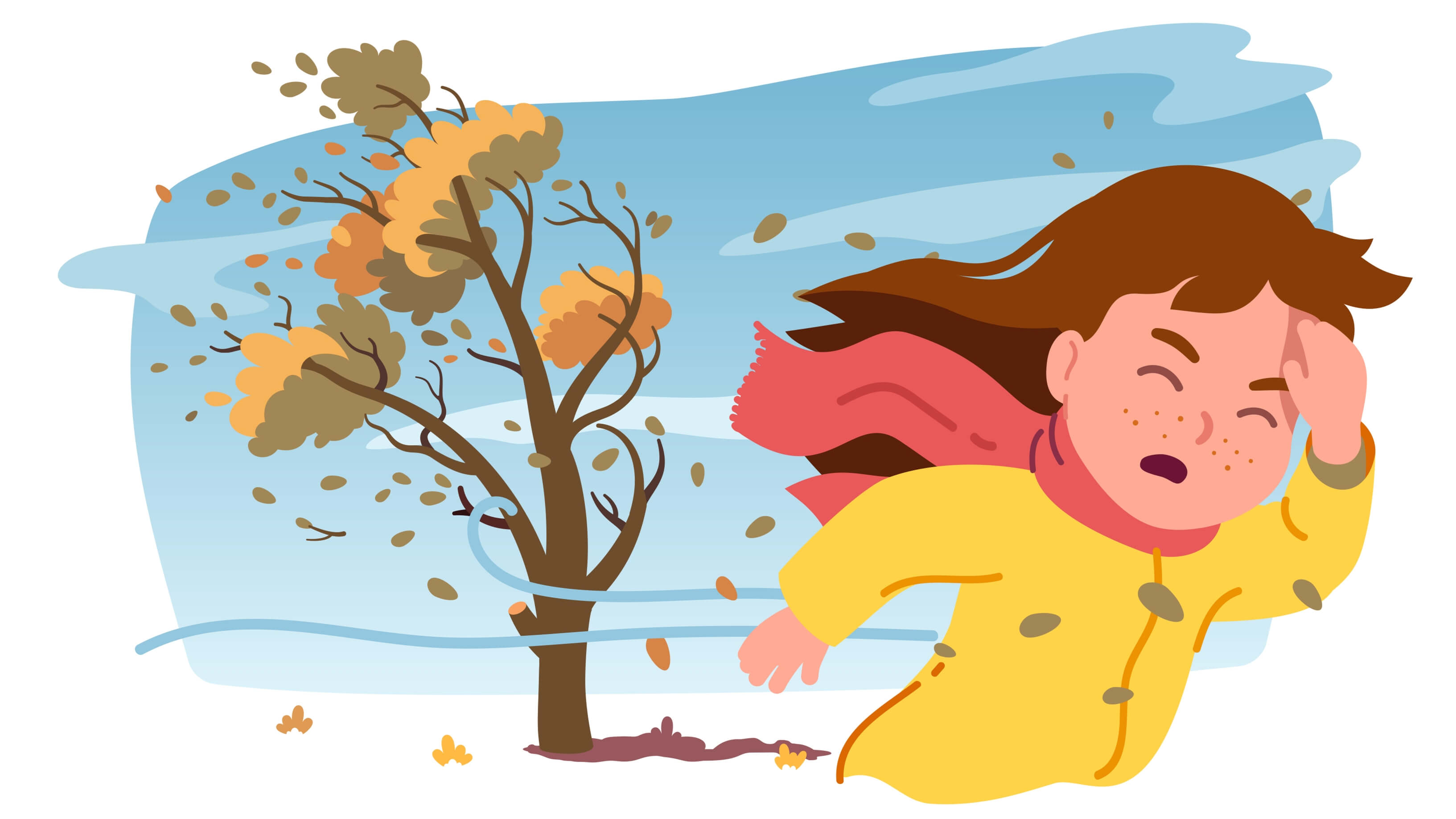 Осенний ветер картинки для детей