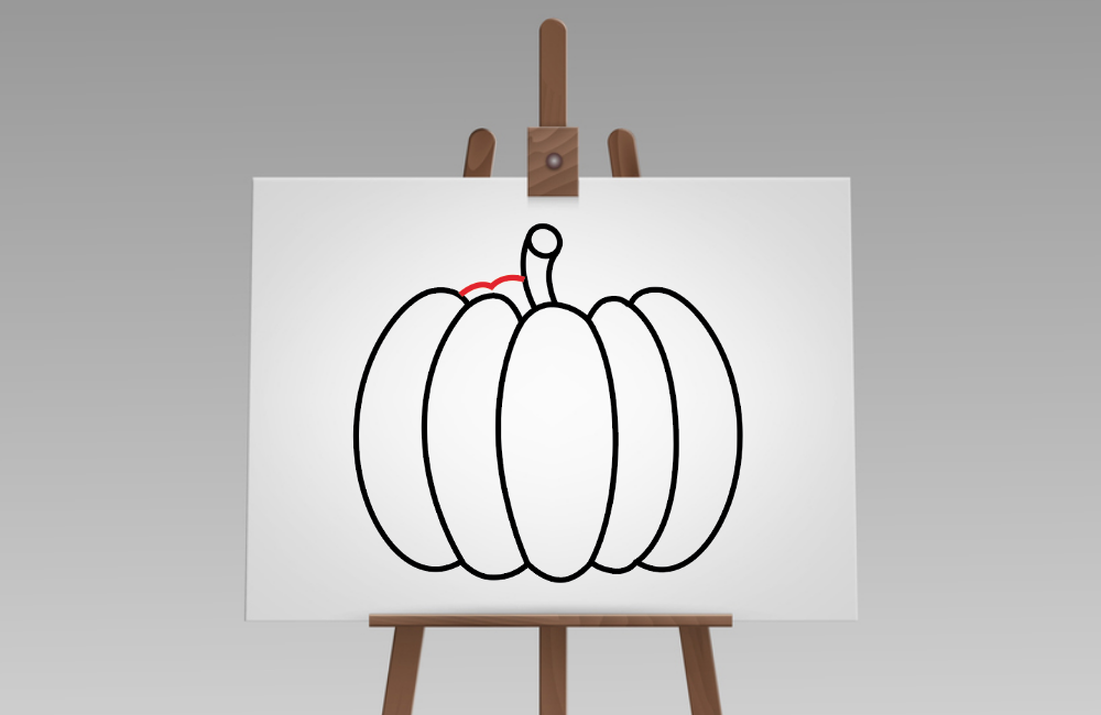 how to draw a pumpkin patch