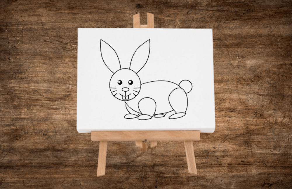как нарисовать кролика на новый год