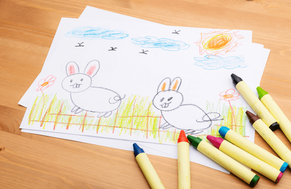 нарисовать зайца карандашом для детей