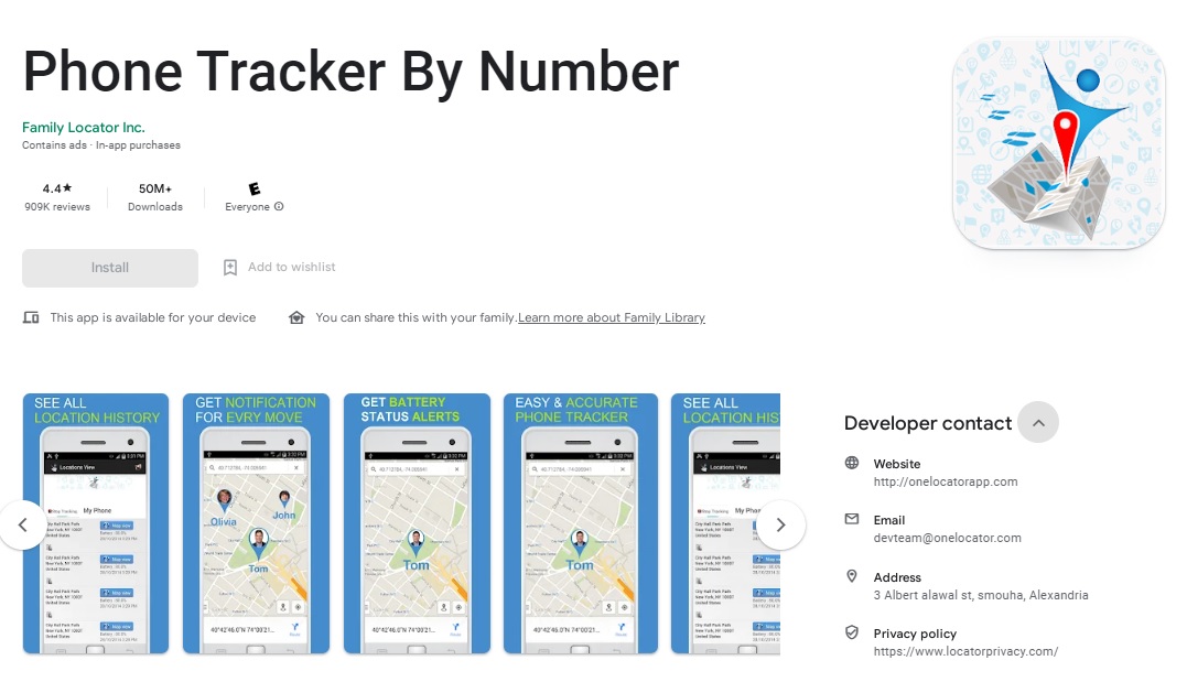 phone tracker by number for android