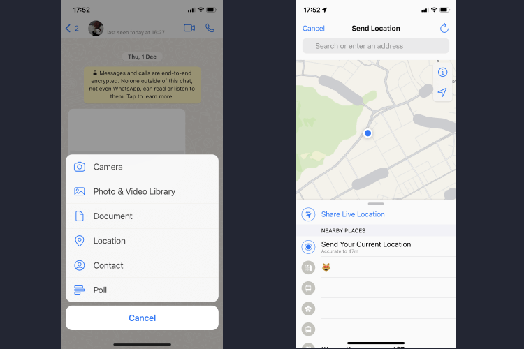 How to Share Your Location via WhatsApp: iPhone & Android