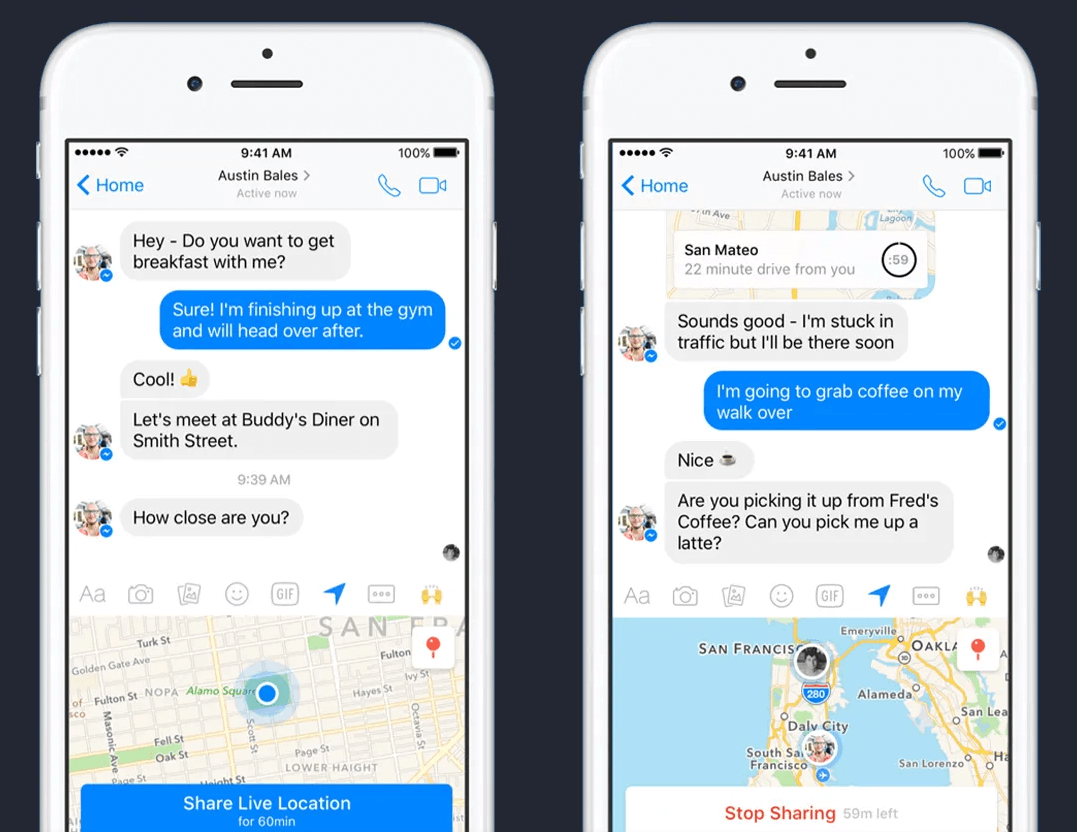 Share Your Location With Facebook Messenger