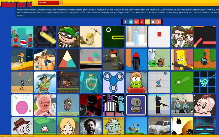 Unblocked websites full of non-school appropriate games infest 7th