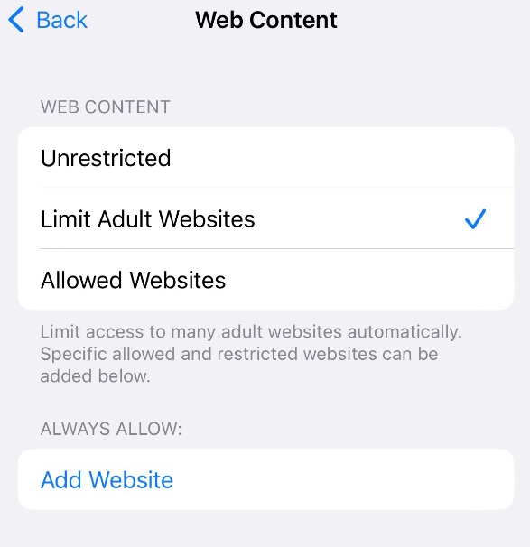 how to block porn websites on iphone