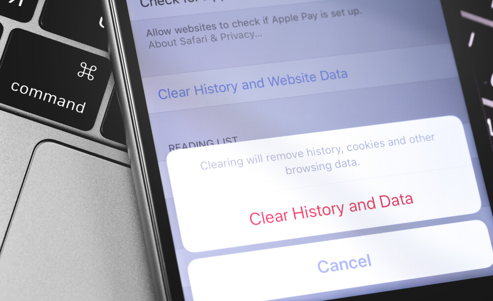 how to find search history on iphone
