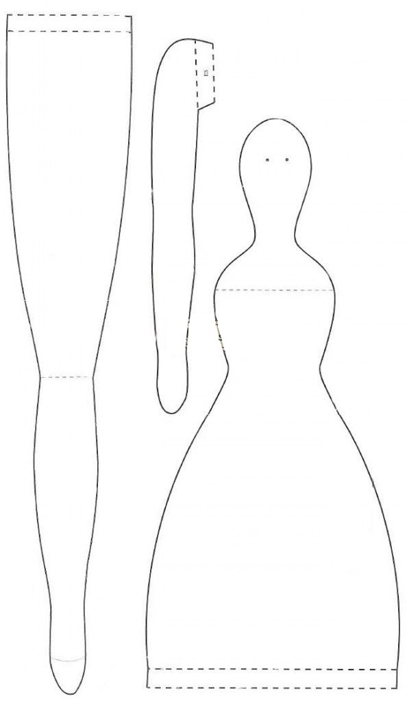 выкройка куклы тильды в натуральную величину
