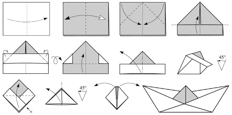 Как сделать оригами кораблика из бумаги: пошаговая инструкция