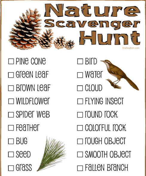 easy scavenger hunt for kids