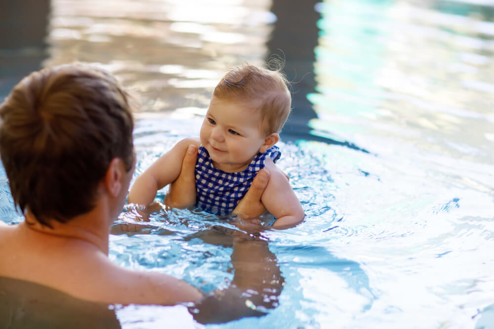 when can a newborn go in a pool