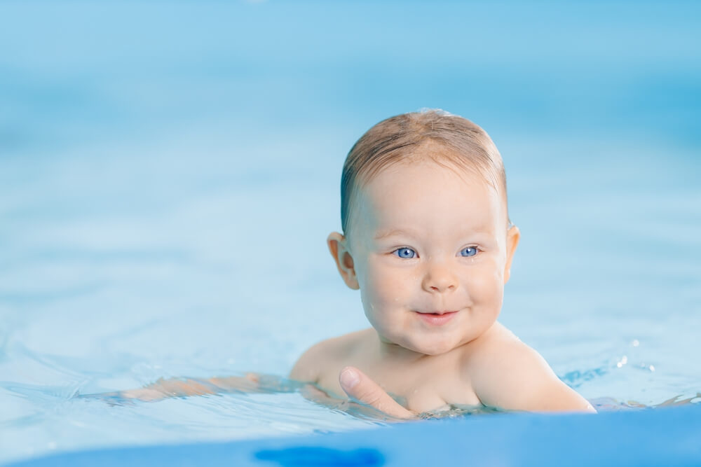 when can a baby go in a pool